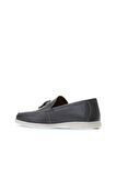 Bueno Shoes Gri Flotter Deri Erkek Loafer 05ms101