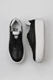 Bueno Shoes Siyah Beyaz Deri Kadın Sneakers 01wv5501