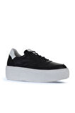 Bueno Shoes Siyah Beyaz Deri Kadın Sneakers 01wv5501
