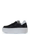 Bueno Shoes Siyah Beyaz Deri Kadın Sneakers 01wv5501