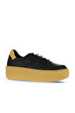 Bueno Shoes Siyah Sarı Deri Kadın Sneakers 01wv5501