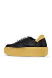 Bueno Shoes Siyah Sarı Deri Kadın Sneakers 01wv5501
