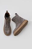 Bueno Shoes Vizon Süet Kadın Dolgu Topuklu Bot 01wv6802
