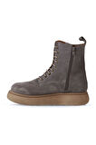 Bueno Shoes Vizon Süet Kadın Dolgu Topuklu Bot 01wv6802