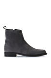 Bueno Shoes Gri Süet Kadın Düz Bot 01wv8603