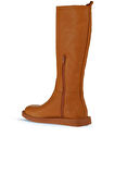 Bueno Shoes Turuncu Deri Kadın Düz Çizme 01wv9705