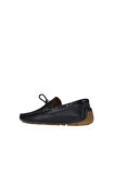 Bueno Shoes Lacivert Flotter Deri Erkek Loafer 05ms2023