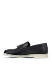 Bueno Shoes Siyah Flotter Deri Kadın Loafer 05ws101