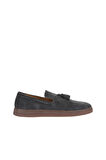 Bueno Shoes Gri Koyu Süet Erkek Loafer 10m50029