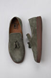Bueno Shoes Haki Açık Süet Erkek Loafer 10m50029