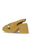 Bueno Shoes Sarı Deri Kadın Dolgu Topuklu Ayakkabı 01wy12202