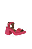 Bueno Shoes Fuşya Deri Kadın Dolgu Topuklu Ayakkabı 01wy12204