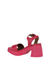 Bueno Shoes Fuşya Deri Kadın Dolgu Topuklu Ayakkabı 01wy12204
