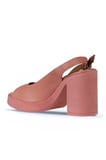 Bueno Shoes Pembe Deri Kadın Topuklu Sandalet 01wy12300