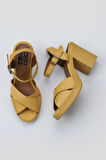 Bueno Shoes Sarı Deri Kadın Topuklu Sandalet 01wy12301
