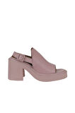 Bueno Shoes Gül Kurusu Deri Kadın Topuklu Sandalet 01wy12700
