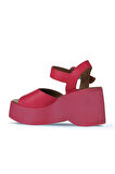 Bueno Shoes Fuşya Deri Kadın Dolgu Topuklu Ayakkabı 01wy9009