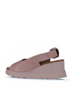 Bueno Shoes Gül Kurusu Deri Kadın Dolgu Topuklu Sandalet 01wy8600