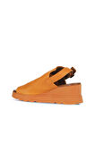 Bueno Shoes Turuncu Deri Kadın Dolgu Topuklu Sandalet 01wy8603