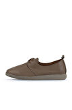 Bueno Shoes Gri Deri Kadın Düz Ayakkabı 01wy1509