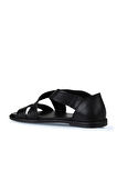 Bueno Shoes Siyah Deri Kadın Sandalet 01wy2002
