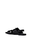 Bueno Shoes Siyah Deri Kadın Sandalet 01wy2013