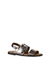 Bueno Shoes Gri Parlak Deri Kadın Sandalet 01wy2013