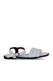 Bueno Shoes Beyaz Deri Kadın Düz Sandalet 01wy2024