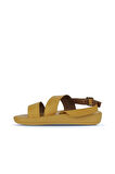 Bueno Shoes Sarı Deri Kadın Düz Sandalet 01wy2300