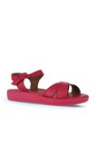Bueno Shoes Fuşya Deri Kadın Düz Sandalet 01wy2301