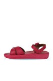 Bueno Shoes Fuşya Deri Kadın Düz Sandalet 01wy2301