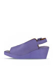 Bueno Shoes Lila Deri Kadın Dolgu Topuklu Sandalet 01wy2405