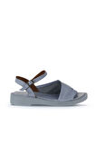 Bueno Shoes Mavi Deri Kadın Düz Sandalet 01wy2901