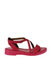 Bueno Shoes Fuşya Deri Kadın Düz Sandalet 01wy2915