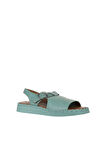 Bueno Shoes Yeşil Açık Deri Kadın Düz Sandalet 01wy9103