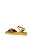 Bueno Shoes Sarı Deri Kadın Düz Sandalet 01wy9110