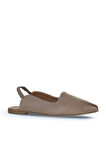 Bueno Shoes Gri Deri Kadın Düz Sandalet 01wy1802