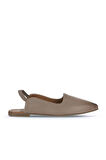 Bueno Shoes Gri Deri Kadın Düz Sandalet 01wy1802
