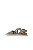 Bueno Shoes Yeşil Deri Kadın Düz Sandalet 01wy5404
