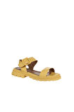 Bueno Shoes Sarı Deri Kadın Düz Sandalet 01wy5500
