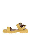 Bueno Shoes Sarı Deri Kadın Düz Sandalet 01wy5500