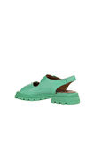 Bueno Shoes Yeşil Koyu Deri Kadın Düz Sandalet 01wy5505