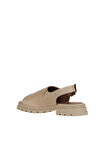 Bueno Shoes Vizon Deri Kadın Düz Sandalet 01wy5506
