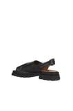 Bueno Shoes Siyah Khv Deri Kadın Düz Sandalet 01wy5506
