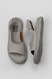 Bueno Shoes Ekru Deri Kadın Sandalet 01wy9404