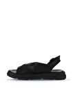 Bueno Shoes Siyah Deri Kadın Sandalet 01wy9407