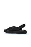 Bueno Shoes Siyah Deri Kadın Sandalet 01wy9407