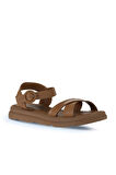 Bueno Shoes Taba Taba Deri Kadın Sandalet 01wy9409