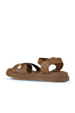 Bueno Shoes Taba Taba Deri Kadın Sandalet 01wy9409