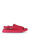 Bueno Shoes Fuşya Deri Kadın Dolgu Topuklu Sandalet 01wy9410
